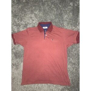 Polo From England Shirt Mens XL Red Embroidered Crest Short Sleeve Preppy